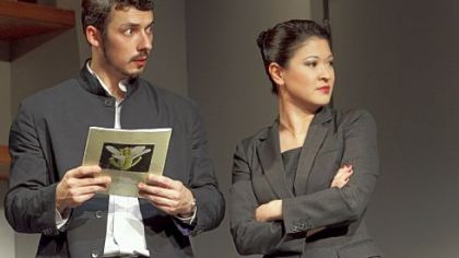 Stephen Pucci, who plays the Ohio businessman's local "fixer," and Jennifer Lim, the Chinese executive who actually ends up fixing things in "Chinglish."
