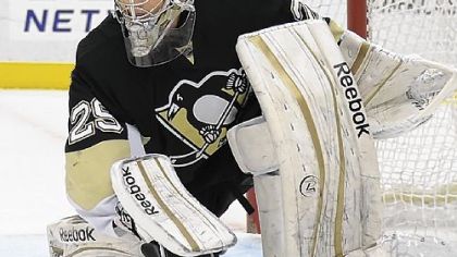 Goaltender Marc-Andre Fleury has 18 of the Penguins' 20 wins and ranks second in the league in that category.