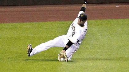 Left fielder Jose Tabata is the only Pirates player signed past 2013.
Outfielder Josh Bell, left, and pitcher Gerrit Cole, are part of a young corps of players drafted by the Pirates and paid $17 million in bonuses in 2011.