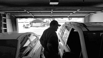 Mr. Leyva gets ready to leave for work. Home values in Las Vegas have fallen by 65 percent in the last four years.