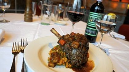 Stinco d'Agnello Brasato (braised lamb shank) -- prepared by Jeremy Voytish, executive chef at Lidia's Pittsburgh -- was braised to perfection yet seriously underseasoned.