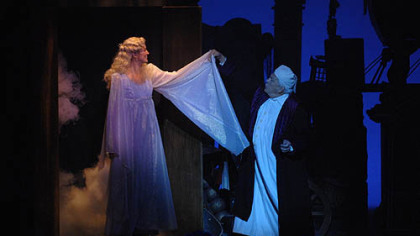 Amanda Serra and Tom Atkins in Pittsburgh CLO's "A Musical Christmas Carol."
