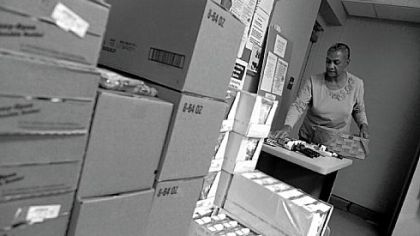 Joyce Davis, executive director of the Lincoln Place Community Center in Penn Hills, says the center's food pantry has seen a 50 percent increase in business since the recession began, including many men who have lost their jobs or can't find work to support their families.