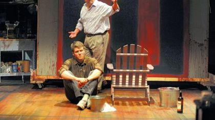 Jeff Still, above, and Jack Cutmore-Scott could see plenty going on in the audience during their performances of "Red."
