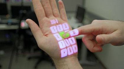OmniTouch research from CMU allows you to use your hand as a touchpad.