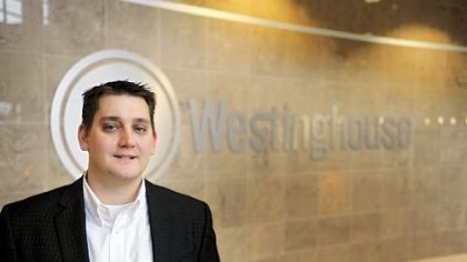 Michael G. Anness, a SMR product manager for Westinghouse, at the company's Cranberry facility.