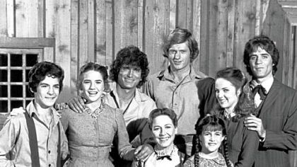 Melissa Gilbert, second from left, with the rest of the cast of "Little House on the Prairie" in 1980. From left, Matthew Laborteaux, Michael Landon, Dean Butler, Melissa Sue Anderson and Linwood Boomer. In front are Karen Grassle and Lindsay Greenbush.