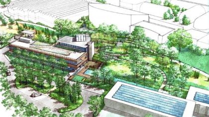 A rendering of the expansion and solar panels at Phipps.
