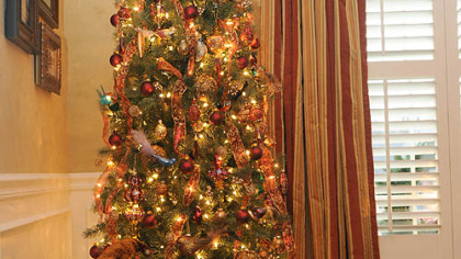 The dining room Christmas tree at Rose Romboski's house.