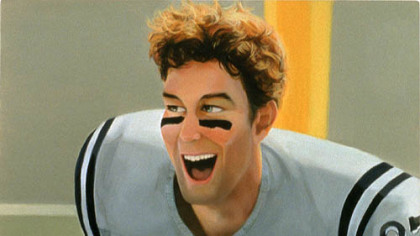 "Receiver" by Marcelino Gonçalves, is part of "Mixed Signals: Artists Consider Masculinity in Sports" at The Andy Warhol Museum.