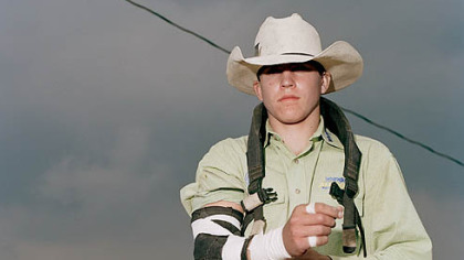 "Anonymous Cowboy," a 2008 image by Collier Schorr, is part of "Mixed Signals: Artists Consider Masculinity in Sports" at The Andy Warhol Museum.
Courtesy the artist and 303 Gallery.