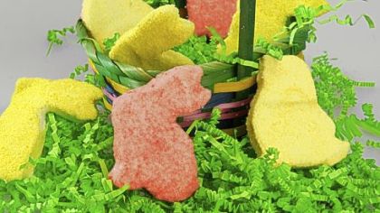 Gretchen's homemade Easter peeps.