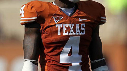 Texas cornerback Aaron Williams.