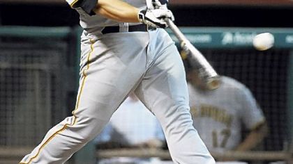 Michael McKenry singles June 15 against Houston. McKenry is hitting .206 this season.