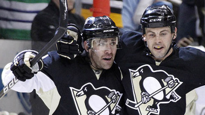 Penguins forawrds Pascal Dupuis, left and Craig Adams are each scheduled to become unrestricted free agents this summer.