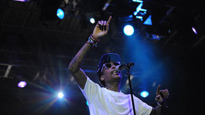 Wiz Khalifa performs at the Trib Amphitheater.
