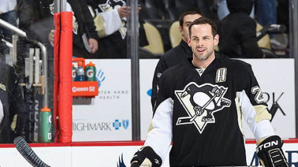 Penguins forward Craig Adams scored 15 points last season.
