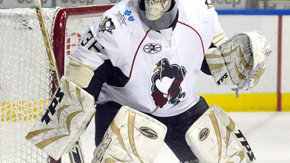 Penguins goaltending prospect John Curry: "I feel very in control of my game, and I'm excited to continue that and build on it."