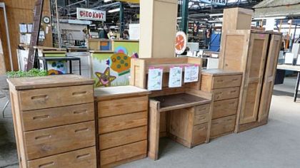 What a buy: five pieces of This End Up furniture for $175. They also can be purchased separately.