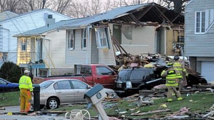 Tornado damage on   Frosterville Street in Hempfield