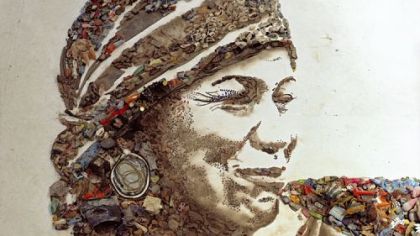 Vik Muniz's portrait of catador Magna in "Wasteland."