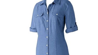 Level 3: For the ultimate denim on denim look, wear multiple washes and shades, such as a lightly washed denim work shirt with dark indigo jeans.