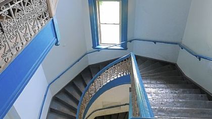 One of the stairwells in the building.
