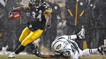 Steelers running back Rashard Mendenhall has 324 carries this season.