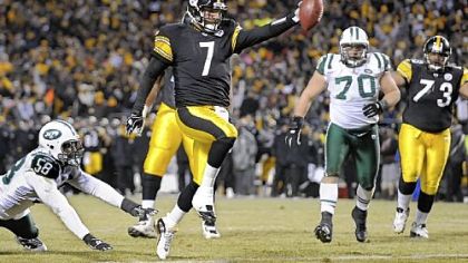 Ben Roethlisberger runs into the end zone for a touchdown against the Jets in the second quarter of the AFC championship game Jan. 23.