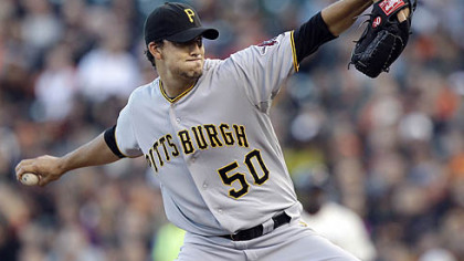 The Pirates' Charlie Morton is 3-1 with a 3.52 ERA and the most ground-ball outs in the majors.