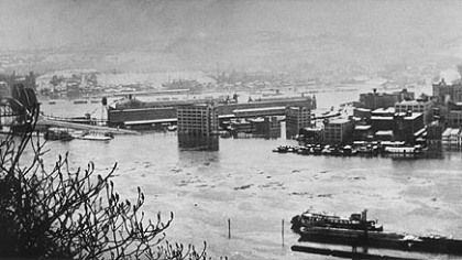 Downtown, seen from Mt. Washington, March 17, 1936