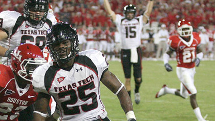 Steelers running back Baron Batch ran for 2,501 yards in his career at Texas Tech.