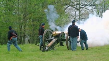 Chris Sedlak of Banksville used money earned during 19 months of military service in Iraq to buy a cannon used in Civil War re-enactments. He spent $30,000 on the working replica of a 1857 Napoleon cannon, $12,000 for its carriage and $5,000 for a trailer to haul it. His truck needed $3,000 in modifications to tow 6,000 pounds.
