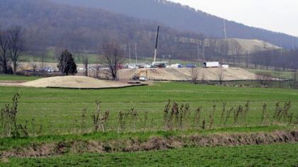This is the natural gas well site operated by Chesapeake Energy in Leroy, Bradford County.