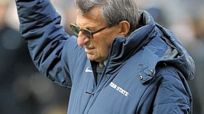 Penn State State head coach Joe Paterno.
