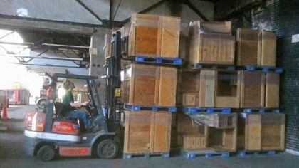 Some of the 250 sets of This End Up furniture recently donated by Duquesne University to Construction Junction.
