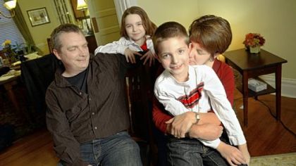The Cieslak family at home in Ben Avon a week before mom Chris was deployed to Afghanistan.