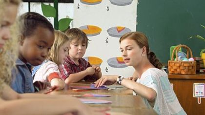 Emily Van Camp, right, portrays teacher Stacey Bess in the Hallmark Hall of Fame production "Beyond the Blackboard," airing at 9 p.m. Sunday on CBS.