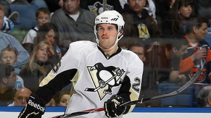 Penguins forward Eric Tangradi.
