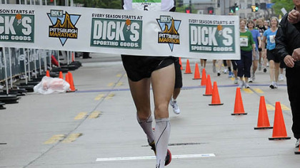 The men's marathon winner was Jeffrey Eggleston with a time of 2:16:40.