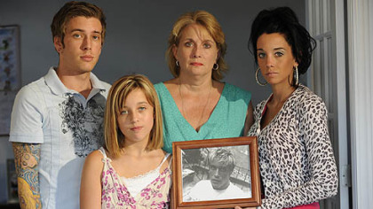 The Garrighans, from left Dan, 23; Jamie, 11; Lucy, 51; and Abbie, 24.
