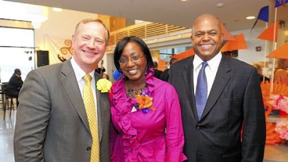 From left, Colin Mackenzie, Malesia Dunn, Bruce Hicks.