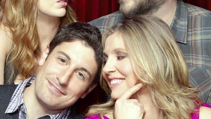 Clockwise from bottom left: Jason Biggs, Judy Greer, Tyler Labine and Sarah Chalke play a couple of couples on "Mad Love," premiering tonight on CBS.