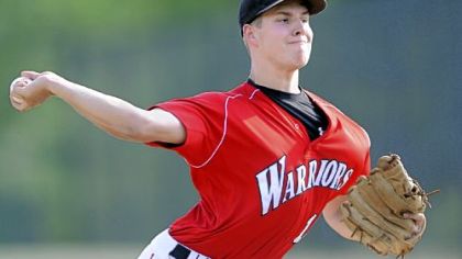 Elizabeth Forward pitcher Ryan Meier works to a Carrick batter in a first-round PIAA Class AAAA playoff game.