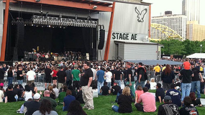 Fans at the Social Distortion concert at Stage AE's outdoor venue.