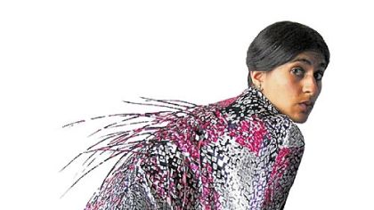 This "Porcupine Dress" is an interactive wearable created by Amisha Gadani, one of the artists featured in the Pittsburgh Biennial this fall at The Warhol.