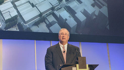PNC CEO Jim Rohr announced plans for The Tower at PNC Plaza  -- an "eco-friendly" 40-story skyscraper that will become its corporate headquarters. It will be built between Fifth and Forbes.