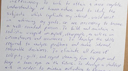 At a remote camp in Clarion County where Richard Poplawski did target practice, a piece of paper was found dated Dec. 17, 2007, titled "2008 New Year's Resolution."