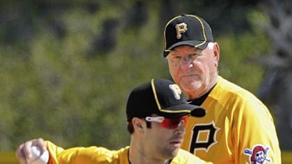 Neil Walker, soaking up the information from Pirates Hall of Famer Bill Mazeroski.