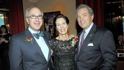 Benefit honorees Dr. Fred Sherman, Ranny and Jay Ferguson at Hyde Park Prime Steakhouse Saturday.